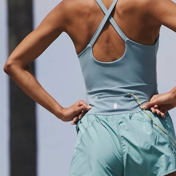 Free People Movement Righteous Runsie Onepiece in Eucalyptus Green ? size m - Picture 3 of 8